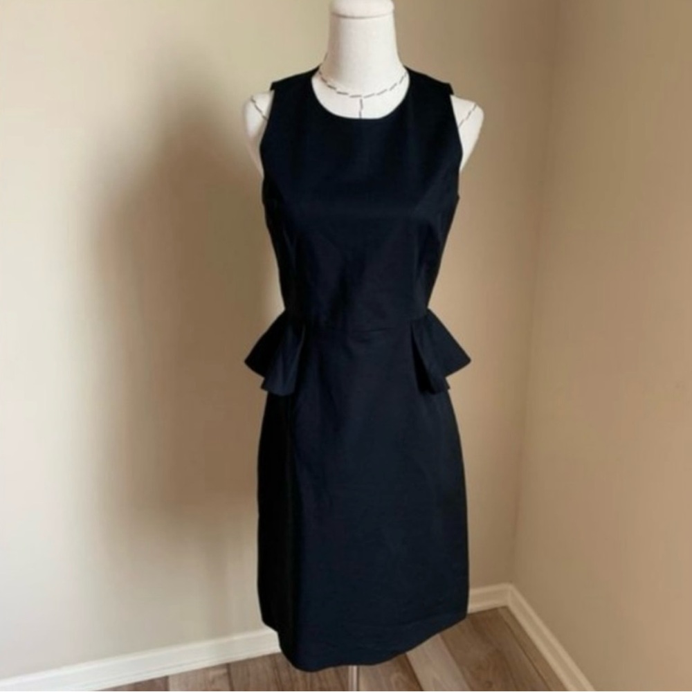 Kate Spade Black Peplum Midi Dress